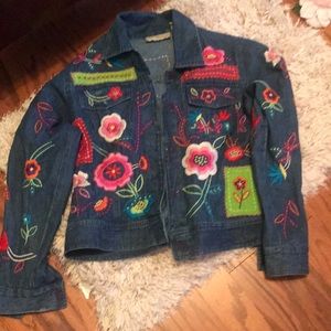 Blue denim short jacket